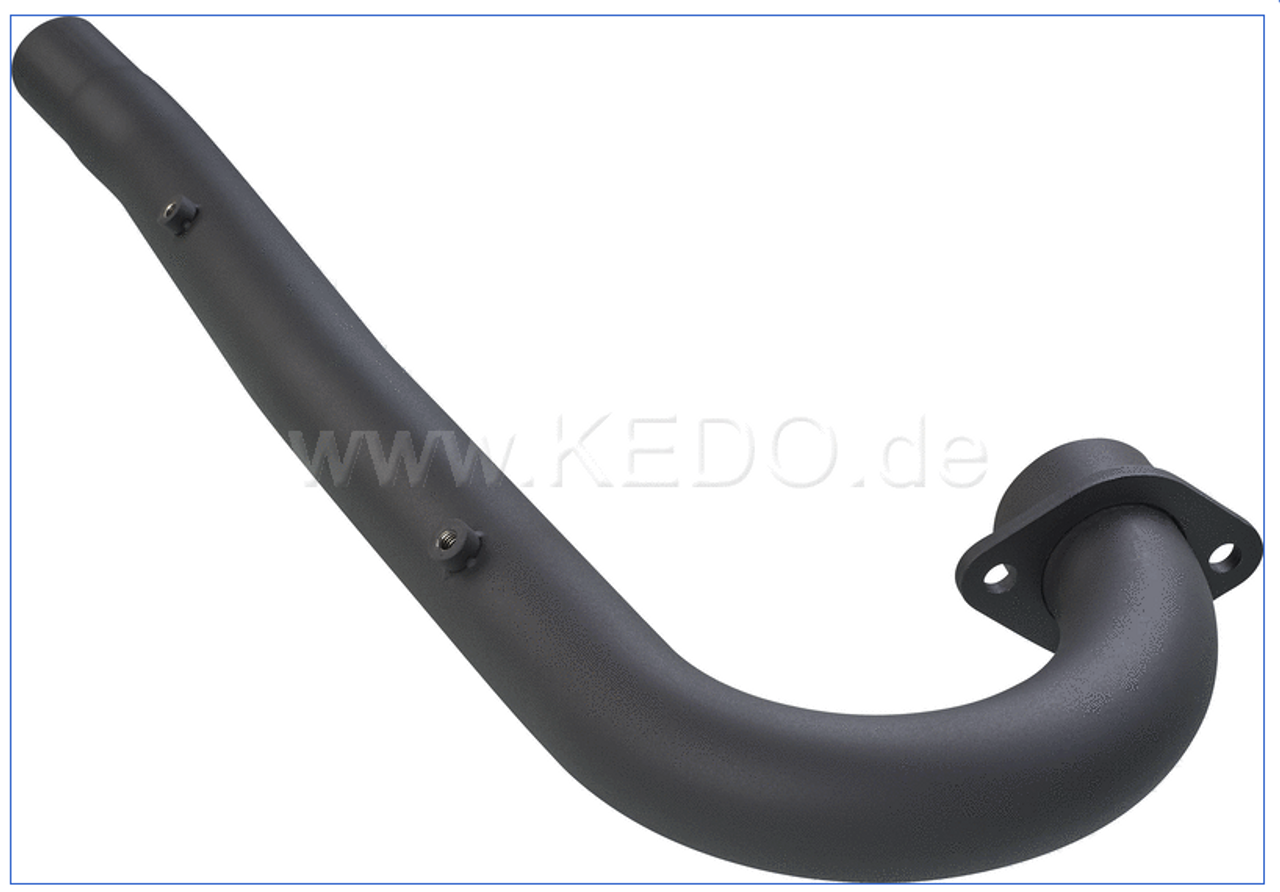 Performance Header Pipe TT500 XT500, black, diam. 40mm, connection 38mm, HD flange with High Temperature special coating (without approval)