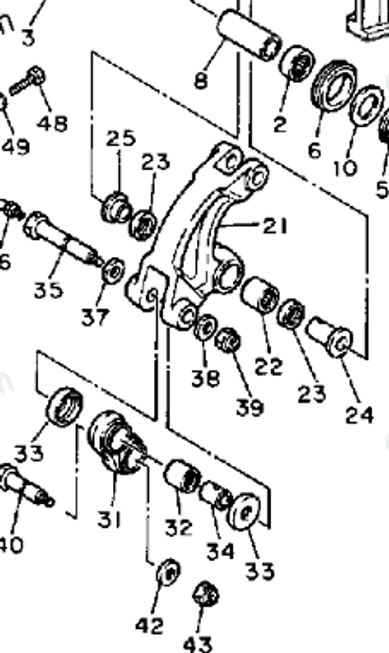 THRUST COVER XT600, TT600, YZ250, IT200, YZ490, YZ125 OEM 55K-22129-00-00