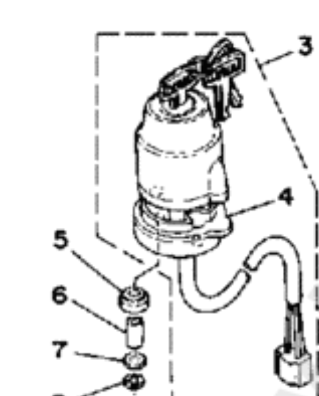 Rubber Damper Ignition Switch YAMAHA XT500, 2x required, OEM reference # 437-82556-00 resp. 1M1-82556-00