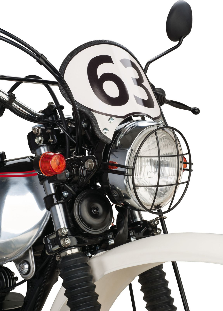 Starting Number Plate 'Six Days', aluminium, with stainless steel brackets black, suitable for original headlight and -brackets (incl. 2 stickers)