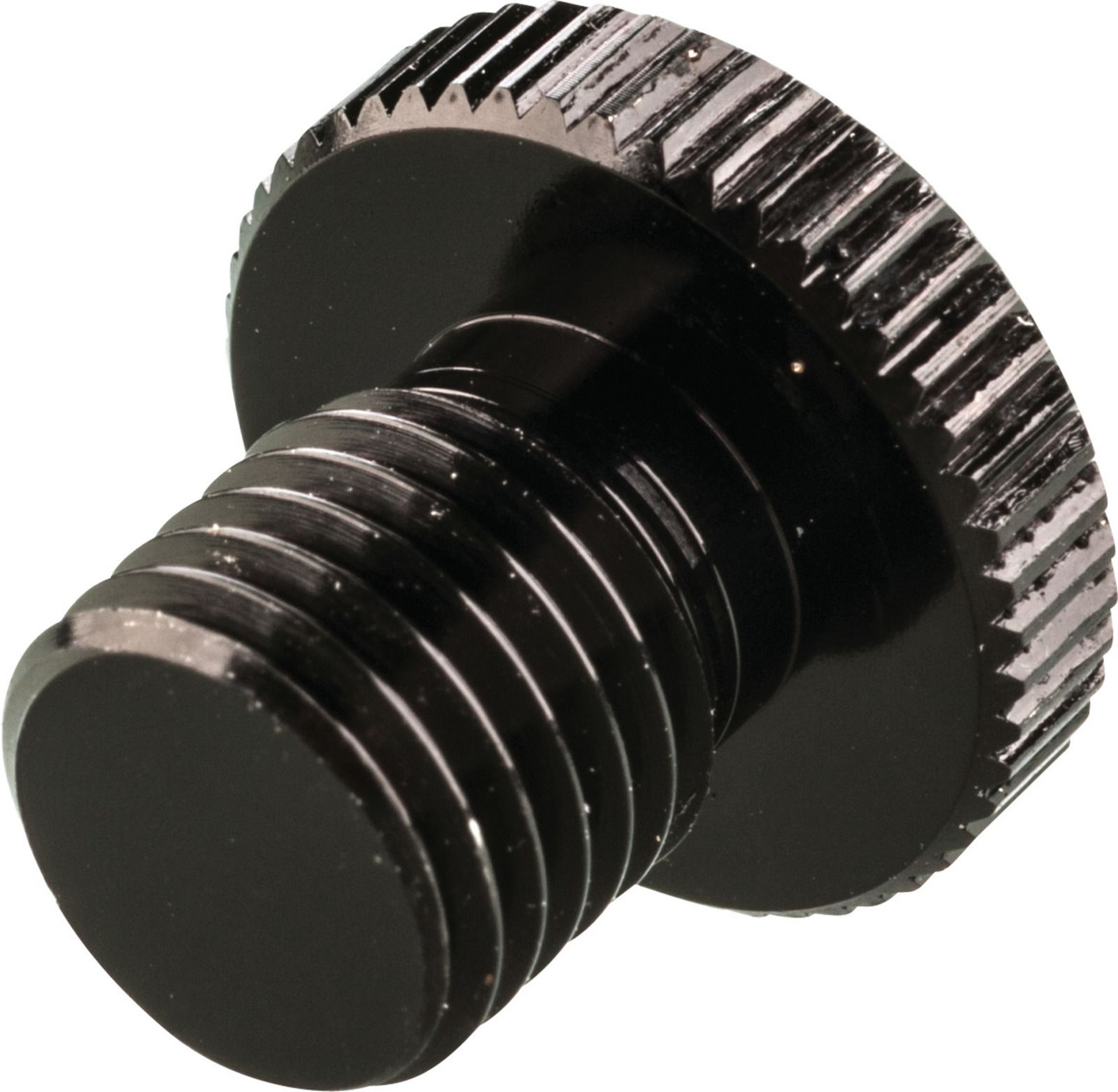Aluminium Cover Cap / Plug for Mirror Thread, right (left-hand thread M10x1.25), YAMAHA black
