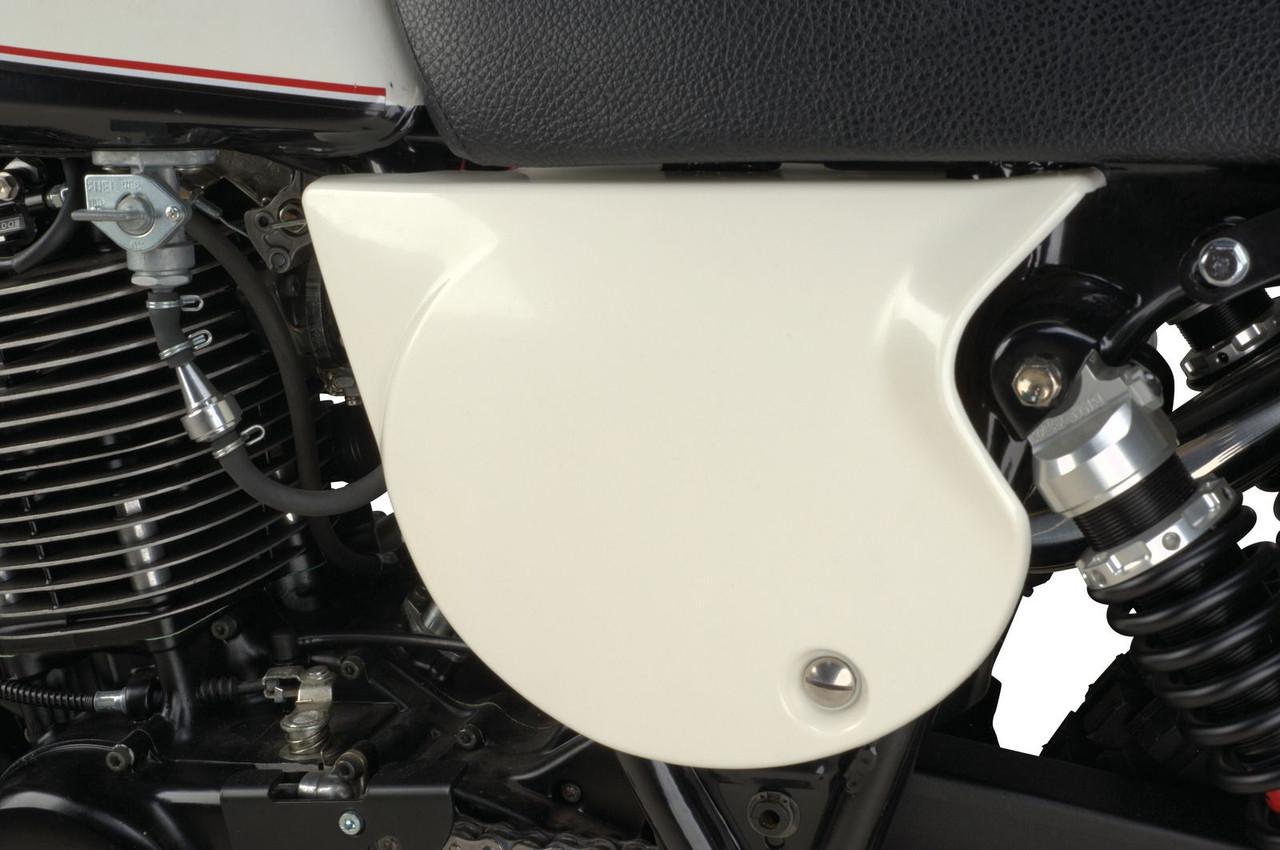 Replica Side Cover left TT500 XT500, White / Clean White, for pin bolt mounting see item 21109A