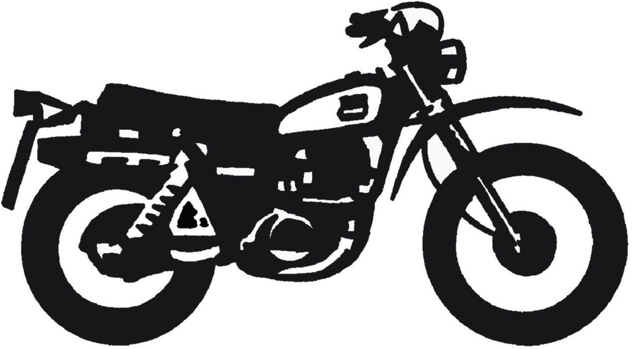 Sticker/Decal 'Stylized XT500', Glossy Black (approx. 10x5,5cm)