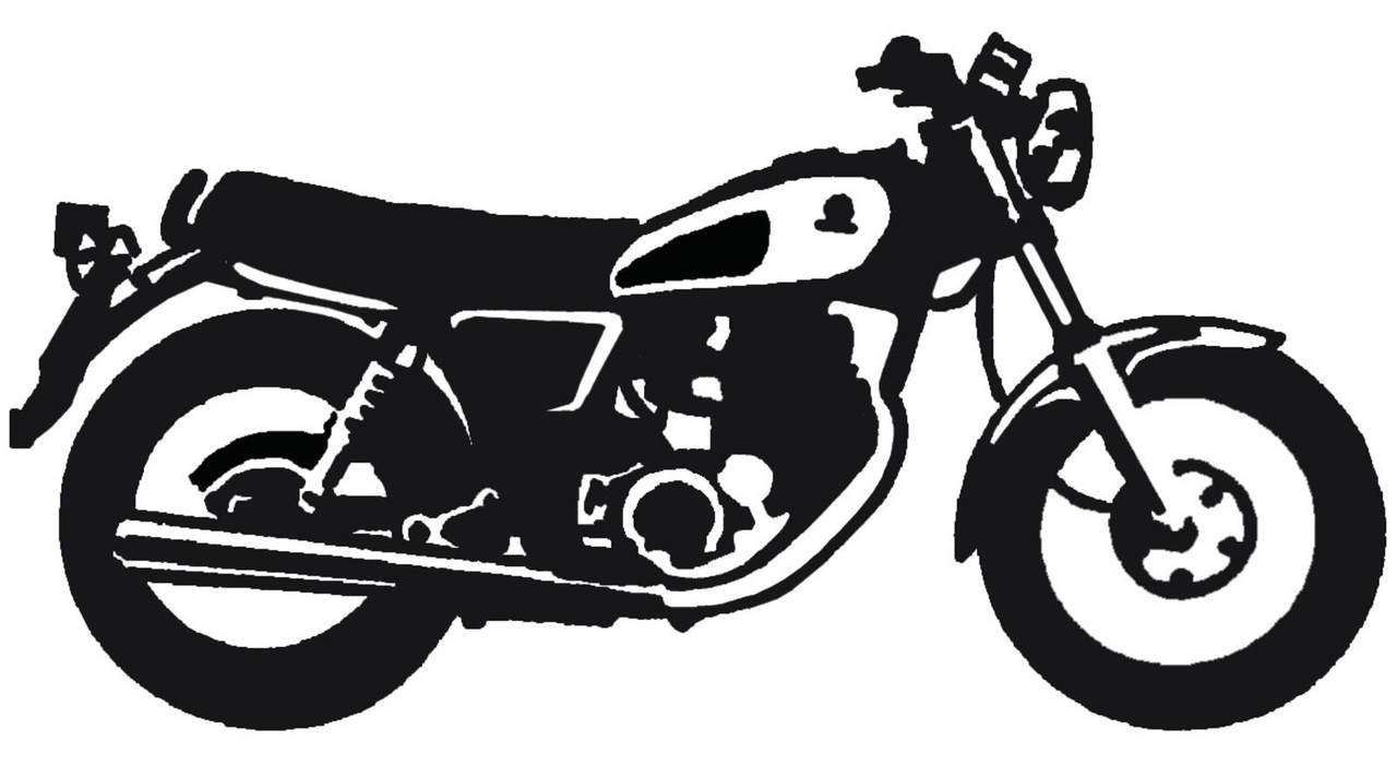 Sticker/Decal 'Stylized SR500', Glossy Black (approx. 10x5cm)