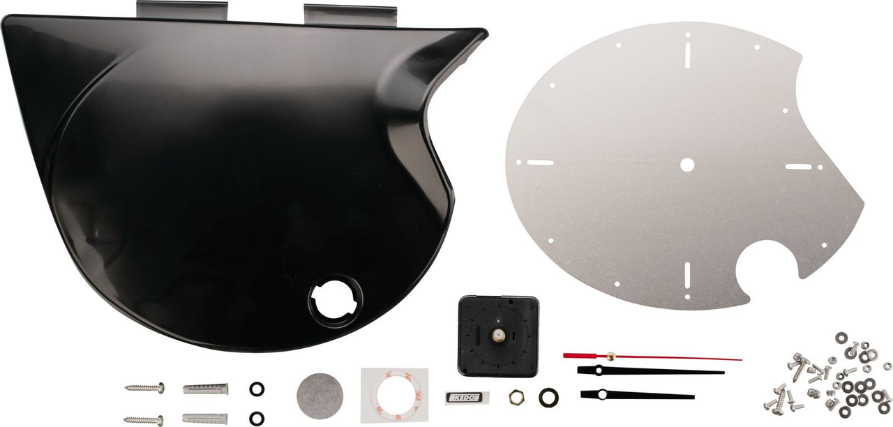 Wall-Clock 'XT500' DIY Kit for Self-Assembly, incl. side cover, aluminium cover, quartz clockwork excl. battery (requires 1x type Mignon/AA)