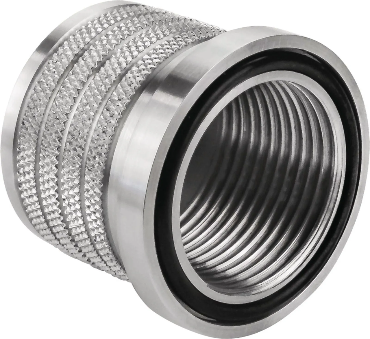 Aluminium Timing Chain Tensioner Cap 'Knurled', noble design, reliable grip thanks to knurled surface, durable service life