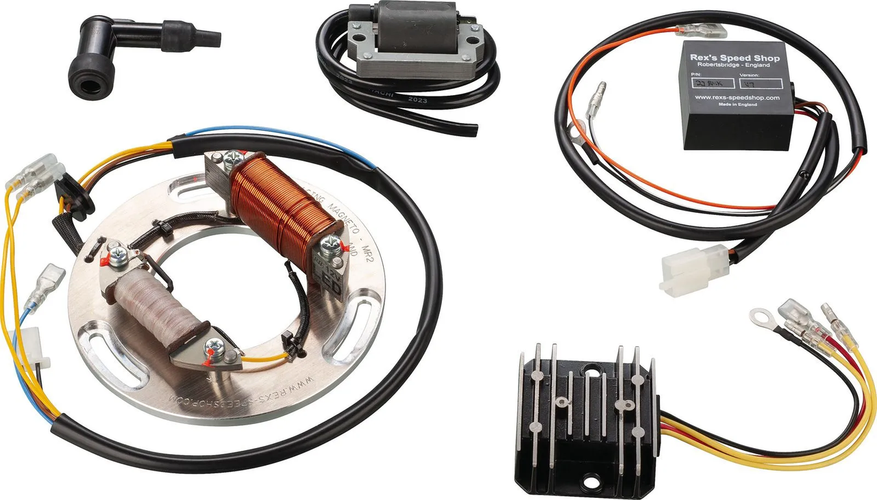 PME CDI/Generator Set Yamaha xt500, conversion to 12V DC voltage and CDI ignition, suitable for our LED lamp inserts