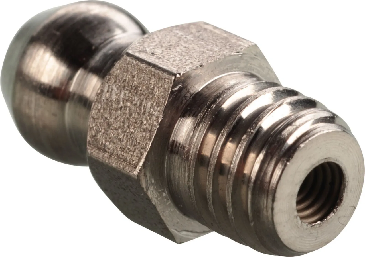 Grease Nipple M6 YAMAHA SR400, SR500, TT350 TT500 XT250 XT350 XT500 XT550 TT600 XT600, straight, stainless steel, OEM reference # 93700-06004