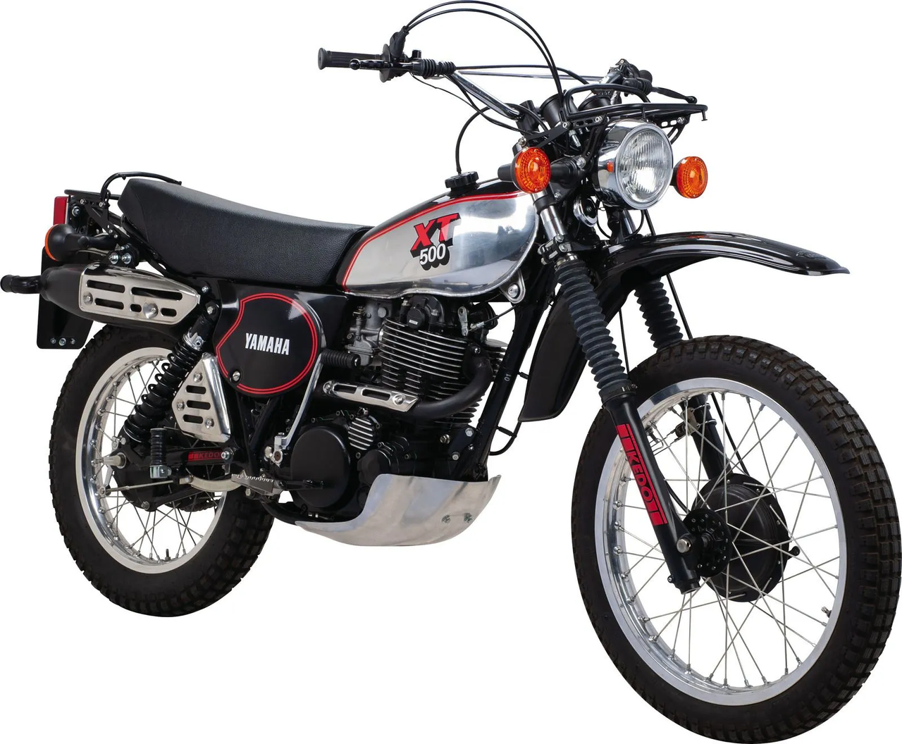 Heat Shield 77-81 TT500 XT500 Header Pipe Replica stainless steel, polished (OEM Ref # 1T1-14628-00)