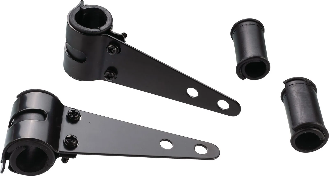 Headlamp Bracket Set 30-38mm, black, 1 Pair, Length Mid Fork Tube/Mid Front Bore: 140mm, Clamp Height: 54 mm