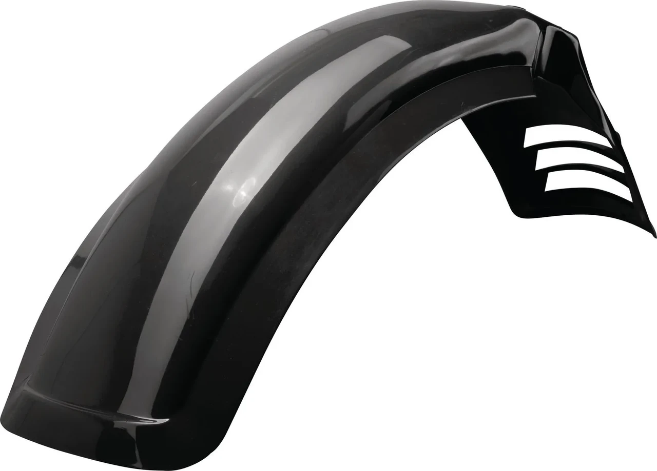 Replica Front Fender 'Yamaha Black' (with original mounting holes), OEM reference # 2KF-21511-20