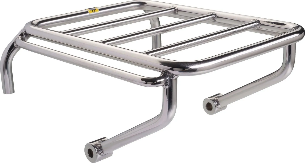 Yamaha SR400, SR500 Mini Pannier Rack, Stainless Steel, Blank, Wrenchmonkees/GibbonSlap-Style, incl. Mounting Material, Size 245x180mmMini Pannier Rack, Stainless Steel, Blank, Wrenchmonkees/GibbonSlap-Style, incl. Mounting Material, Size 245x180mm