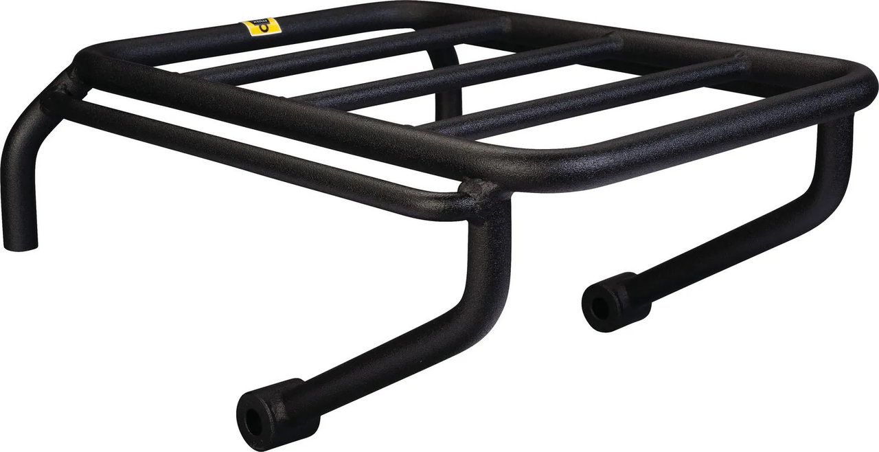 YAMAHA SR400, SR500 Mini Pannier Rack, Stainless Steel, Wrenchmonkees/GibbonSlap-Style, black-coated, incl. Mounting Material, Size 245x180mm
