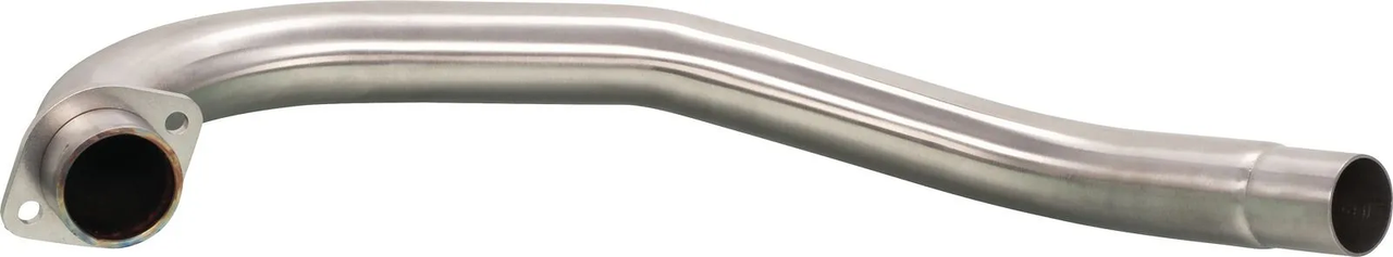 YAMAHA SR400 SR500 KEDO Stainless Steel Header Pipe 'Swept Back', brushed