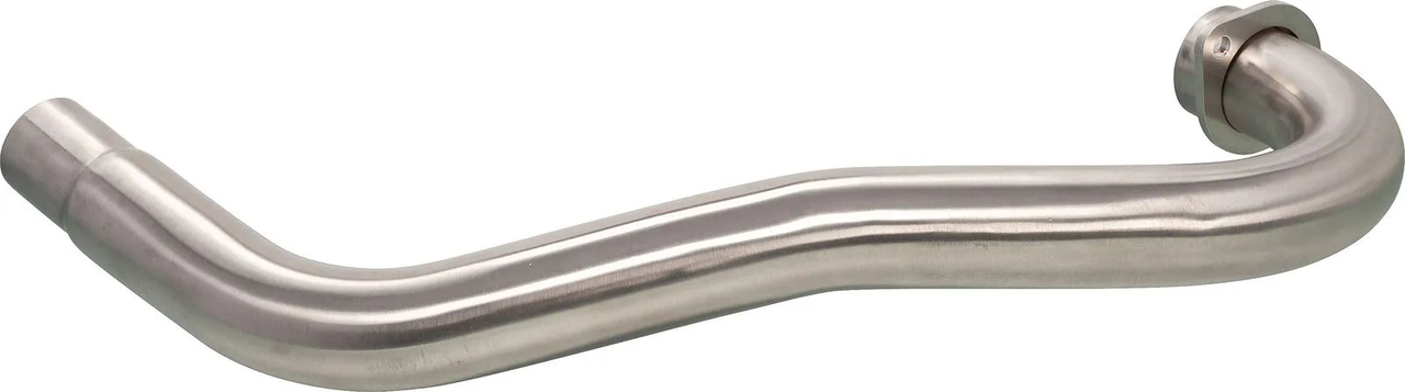 YAMAHA SR400 SR500 KEDO Stainless Steel Header Pipe 'Swept Back', brushed