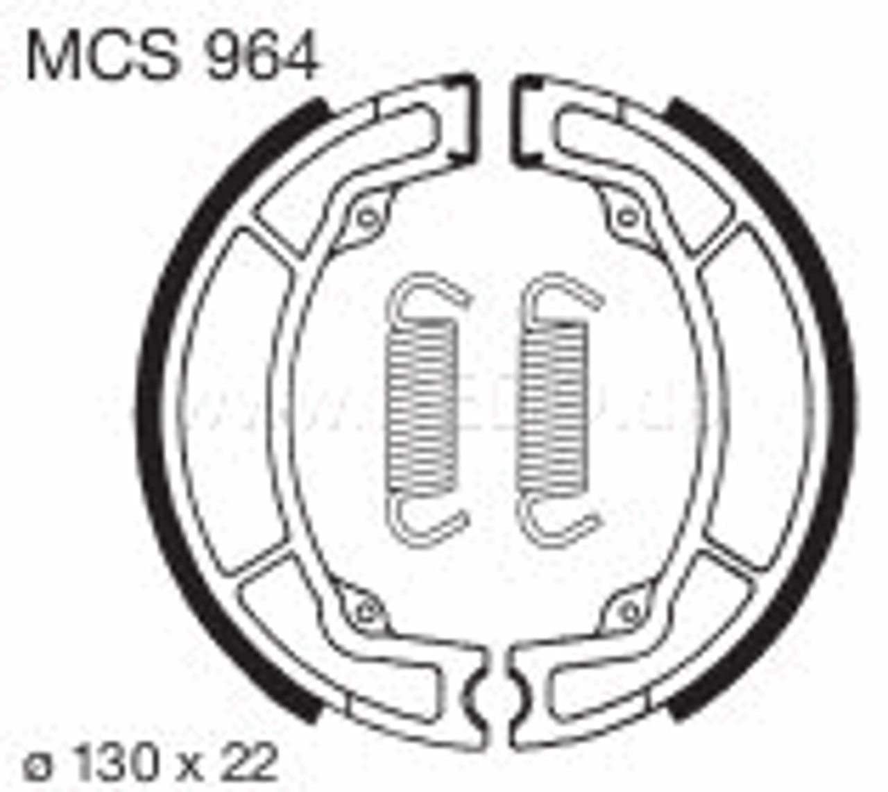 Brake Shoes Front TT250 TT500 TRW/Lucas