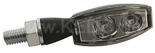 Indicator 'Blaze', Mini LED, Black Housing Clear Lens, with Cables, 1 Pair Indicator 'Blaze', Mini LED, Black Housing Clear Lens, with Cables, 1 Pair