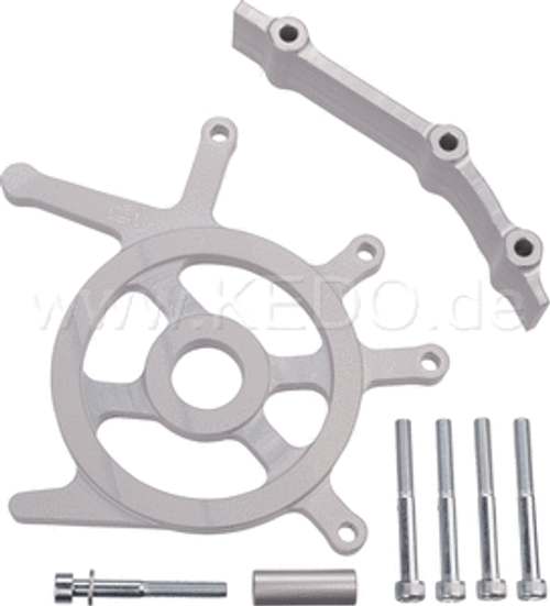 Sprocket Cover Front Aluminium CNC Milled Silver Anodized, Triumph Modern Classic ab Bj. 2000: Bonneville, Scrambler, Thruxton Sprocket Cover Front Aluminium CNC Milled Silver Anodized, Triumph Modern Classic ab Bj. 2000: Bonneville, Scrambler, Thruxton