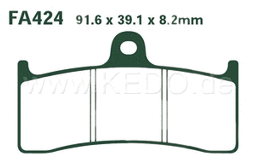 Brake Pads EBC Double sintered RH Front suit NISSIN 6-Piston Caliper Item K40374 Brake Pads EBC Double sintered RH Front suit NISSIN 6-Piston Caliper Item K40374