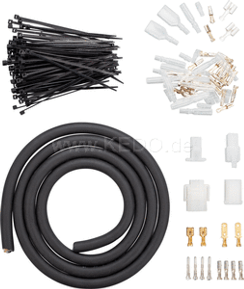 Wiring Loom Extension Main Switch (DIY) (1.5m 7-pole wire, 2/4-pole connector housing,  includes Japanese bullet connector, cable ties) Wiring Loom Extension Main Switch (DIY) (1.5m 7-pole wire, 2/4-pole connector housing,  includes Japanese bullet connector, cable ties)