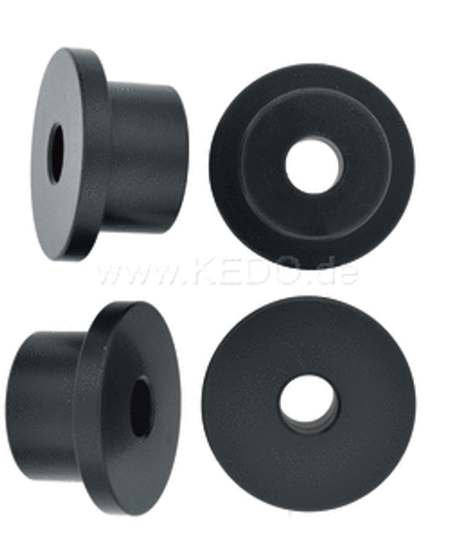 Handlebar Mounting Clamp , SR400 SR500, XS650 '77-83, Solid Bushings Black Plastic, Set of 4