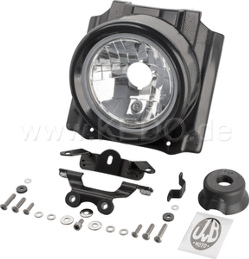 JvB-moto 'Super7" Headlight Cover FZ-07, MT-07 '14-17, unpainted ABS, incl. H4 lamp insert with clear lens JvB-moto 'Super7" Headlight Cover FZ-07, MT-07 '14-17, unpainted ABS, incl. H4 lamp insert with clear lens