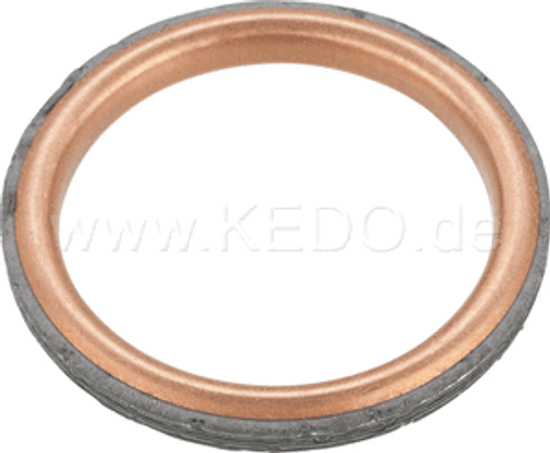 Header pipe Gasket, Heavy Duty, Copper ring filled with composite material SR400 SR500 TT500 XT500, OEM 3GD 14613 00