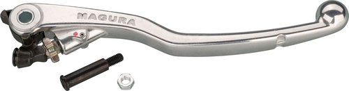 Clutch Lever, silver, length 163mm, with lever adjustment, for Hymec from ca. 2012, compare with article 40654 Application: Magura Hymec Typ 167 (hydraulic clutch actuation) Clutch Lever, silver, length 163mm, with lever adjustment, for Hymec from ca. 2012, compare with article 40654 Application: Magura Hymec Typ 167 (hydraulic clutch actuation)