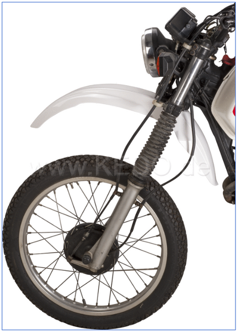 Enduro Front Fender, pure white dyed through (PP), very good protective effect