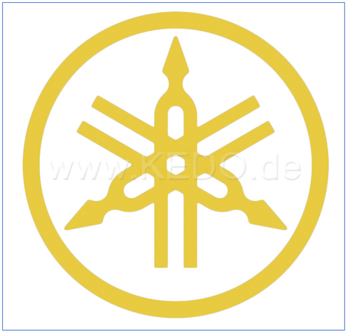 YAMAHA Diapason Decal Sticker – Gold Detached Logo 1 Pair