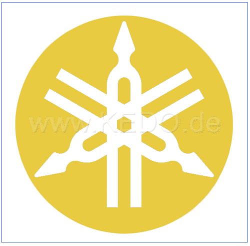 YAMAHA Diapason Decal Sticker – Gold Inverted Logo 1 Pair
