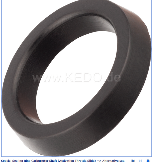 Special Sealing Ring Carburettor Shaft (Activation Throttle Slide) --> Alternative see item 94008/94009, OEM reference # 583-14239-01