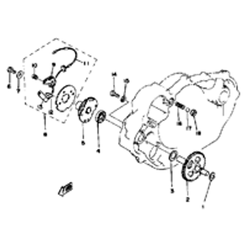 1976 XT500C - Parts List & Diagram - CONTACT BREAKER - GOVERNOR (Add to cart for FREE high resolution download)
