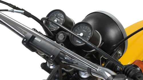 YAMAHA XT500 Speedometer Bracket for 60mm Speedometer & - Tachometer, powder-coated resp. bright anodised, for original ignition switch