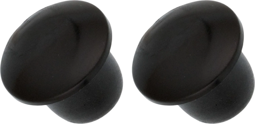 Yamaha SR400, SR500, XT250, XT500, TT250, TT500, TT600 etc Dummy Cap / Cover Cap for M10 Mirror Thread (black plastic), diameter shaft ca.10mm / head ca.15mm, set of 2.