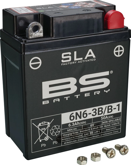 SLA Battery 6V / 6.0Ah, maintenance free filled, leak-proof due to SLA- technology Type 6N6-3B-1 OEM-ref.-no. 1E6-82110-19