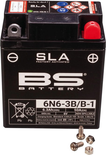 SLA Battery 6V / 6.0Ah, maintenance free filled, leak-proof due to SLA- technology Type 6N6-3B-1 OEM-ref.-no. 1E6-82110-19
