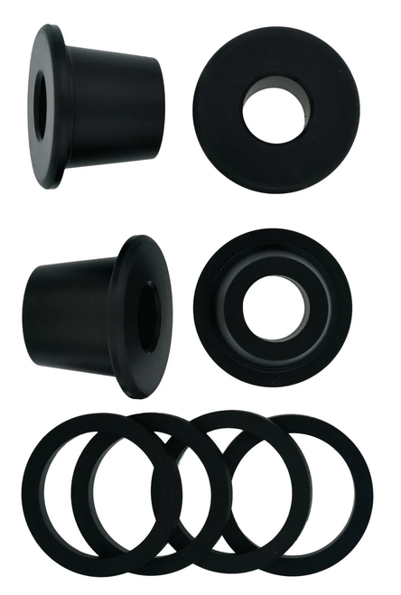 KEDO Top Yoke Bushings (Massive) for Handlebar Clamp YAMAHA XT500, Black Plastic, Set of 4