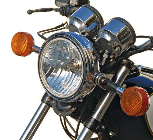 YAMAHA SR400, SR500 7' H4 Headlamp Lens, Clear Lens, 'E'-homologated (diam.=175mm, depth= 90mm)