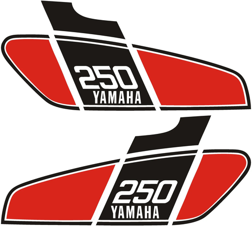 YAMAHA XT250 Fuel / Petrol Tank Decal – 76 XT Style Red Black White 1980–1983