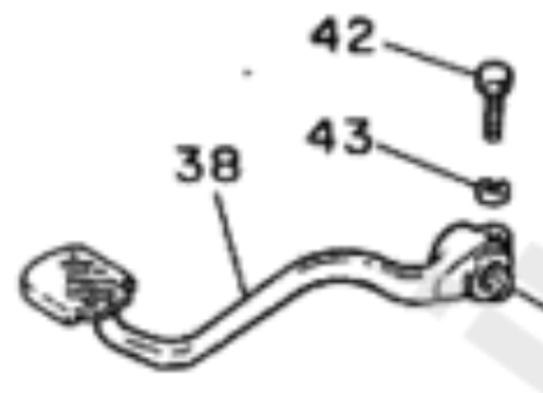 YAMAHA SR400, SR500 Foot Brake Pedal, (Short version for 1985 model) Chrome Plated OEM 1JN-27211-00