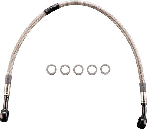 YAMAHA XT600'87-'89 (2KF/2NF) TRW/LUCAS Stainless Steel Brake Line, Rear, Transparent Coating (Vehicle Type Approval)