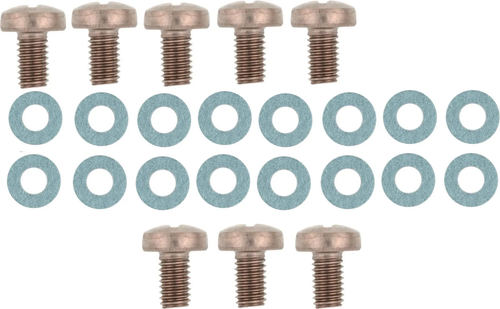 YAMAHA XT500 Stainless Steel Mounting Kit for Heat Shields (3x M6x12 for expansion chamber, M6x10 for header pipe / silencer), 16x heat-resistant washers