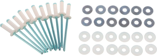 YAMAHA XT600/Z-'89 Mounting Kit white for fender extension item 50791-XX, 10 white blind rivets and 20 washers (white and galvanised)