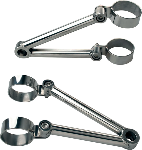 YAMAHA SR400, SR500 Head Light Bracket 'Tube', Stainless Steel, Polished, Length approx. 135mm, 1 Pair