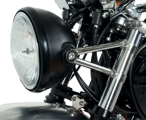 YAMAHA SR400, SR500 Head Light Bracket 'Tube', Stainless Steel, Polished, Length approx. 135mm, 1 Pair