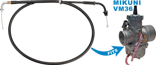 YAMAHA SR400, SR500 Throttle Cable for VM36-4 carburettor (only one throttle cable required, suitable for OEM throttle sleeve/housing)