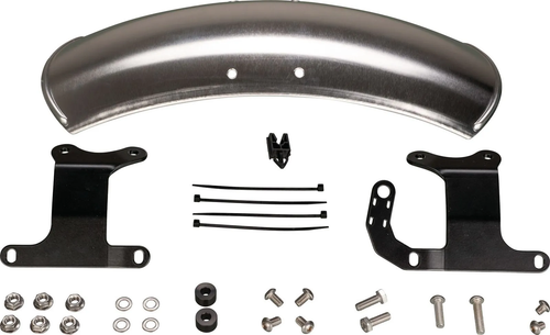 Aluminium Front Fender incl. Bracket (black), complete ready to mount, YAMAHA FZ-07 to 2014, MT-07' to 2014, XSR700 to 2020, incl. Bracket, aluminium untreated, handmade, Made in Germany