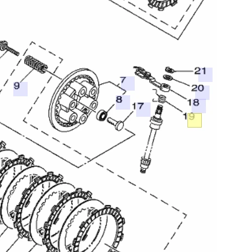 Clutch Actuator Spring YAMAHA MT07, XSR700, XTZ690, YZF  OEM 90508-18134