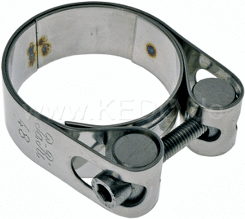 Stainless Exhaust Clamp 48-54mm Heavy Duty, TT500 XT500 Stainless Exhaust Clamp 48-54mm Heavy Duty, TT500 XT500